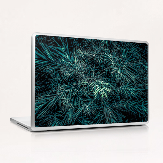 green spiky plant texture abstract background Laptop & iPad Skin by Timmy333