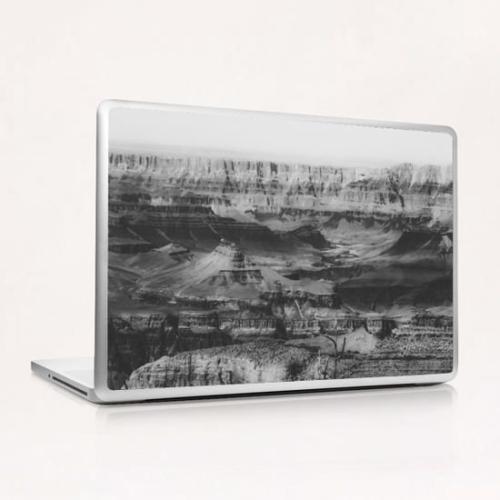 rocky mountain at Grand Canyon national park, USA in black and white Laptop & iPad Skin by Timmy333