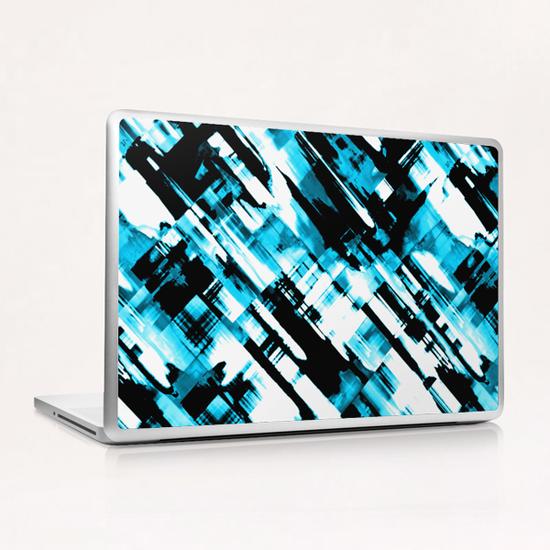 Hot blue and black digital art G253 Laptop & iPad Skin by MedusArt