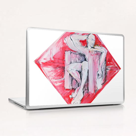 Sitting man Laptop & iPad Skin by Georgio Fabrello