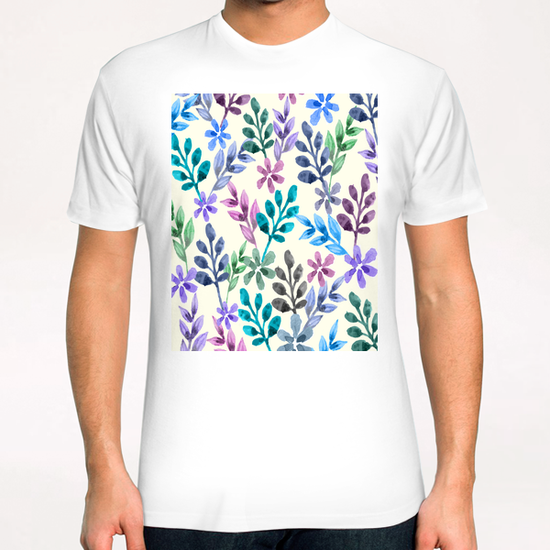 Watercolor Floral X 0.2 T-Shirt by Amir Faysal