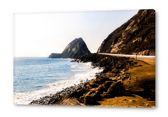 road with blue ocean view at Point Mugu State Park, California, USA Acrylic prints by Timmy333