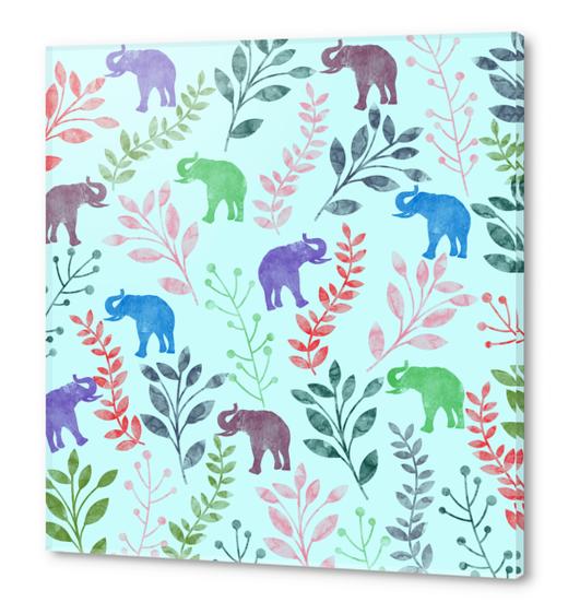 Floral and Elephant X 0.2 Acrylic prints by Amir Faysal