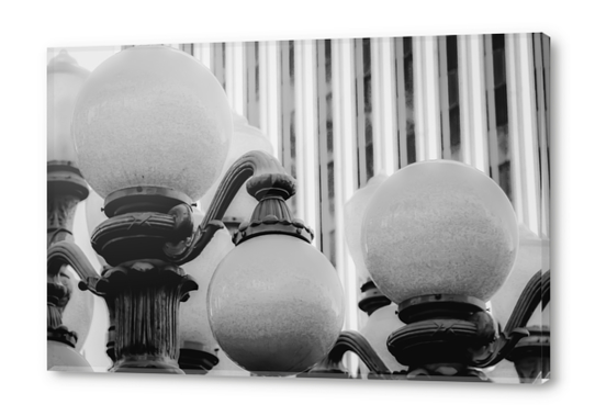 Urban Light at LACMA Los Angeles California USA in black and white Acrylic prints by Timmy333