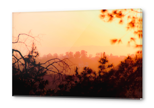 summer sunset with mountain scenic in Los Angeles California USA Acrylic prints by Timmy333