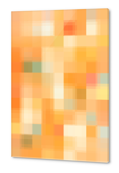 graphic design pixel geometric square pattern abstract background in orange blue Acrylic prints by Timmy333