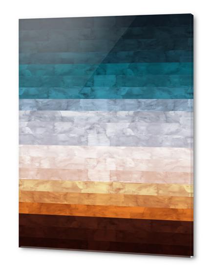 Minimalist landscape watercolor Acrylic prints by Vitor Costa