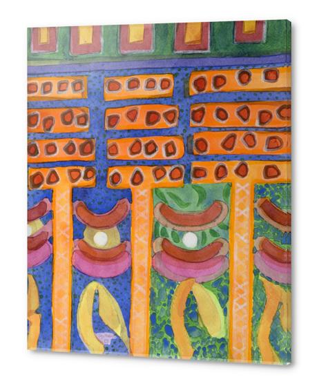 Orange Posts in Mysterious Night Light  Acrylic prints by Heidi Capitaine