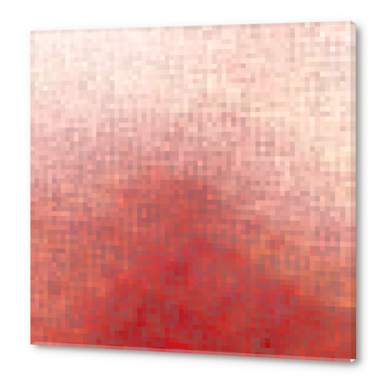 graphic design geometric pixel square pattern abstract in red Acrylic prints by Timmy333