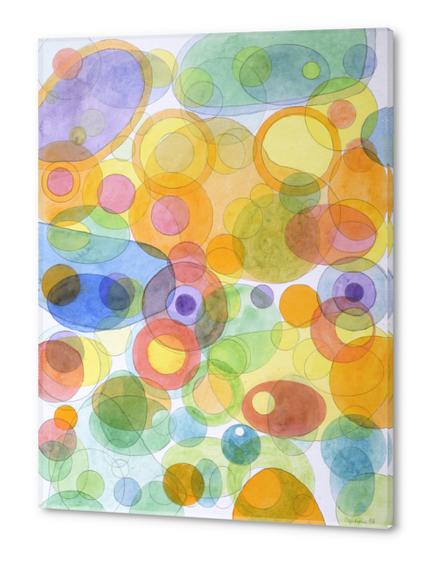 Vividly interacting Circles Ovals and Free Shapes Acrylic prints by Heidi Capitaine