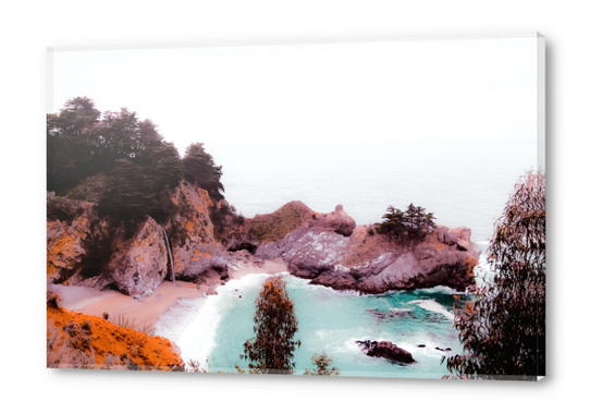 waterfall at Mcway Falls, Big Sur, Highway 1, California, USA Acrylic prints by Timmy333