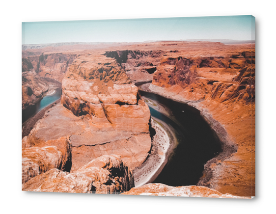 Closeup Horseshoe Bend and river in Arizona USA Acrylic prints by Timmy333