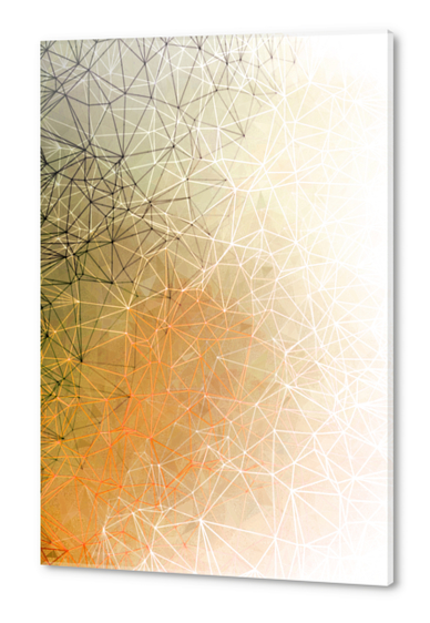 fractal graphic design geometric line pattern abstract background in brown orange Acrylic prints by Timmy333