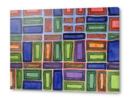 Melodic Rectangles Pattern  Acrylic prints by Heidi Capitaine