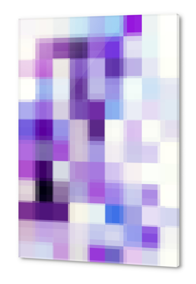 geometric pixel square pattern abstract background in purple blue Acrylic prints by Timmy333