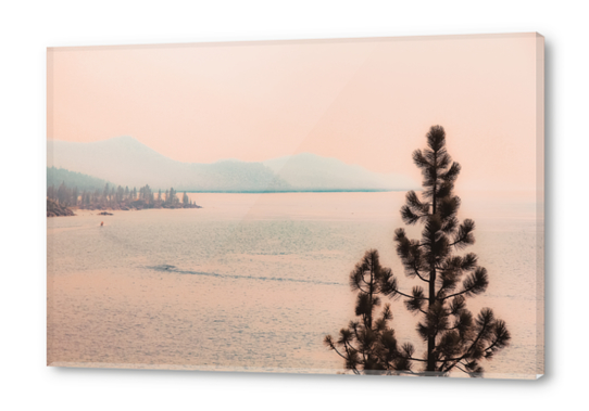 Lake view with mountains background at Lake Tahoe Nevada USA Acrylic prints by Timmy333