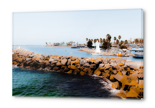 Summer beach with blue sky at Redondo beach California USA  Acrylic prints by Timmy333