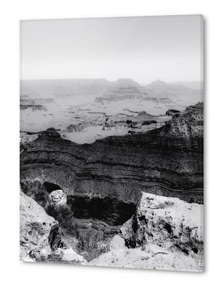 mountain desert at Grand Canyon national park Arizona in black and white Acrylic prints by Timmy333