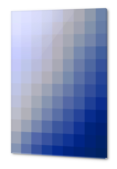 blue graphic design geometric pixel square pattern abstract background Acrylic prints by Timmy333