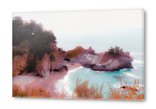 waterfall in the west coast at Mcway Falls, Big Sur, Highway 1, California, USA Acrylic prints by Timmy333