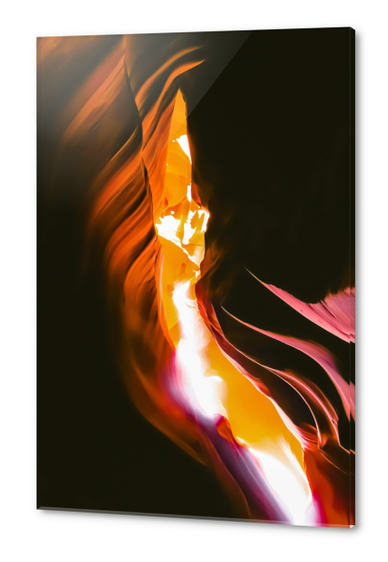 light in the sandstone cave abstract at Antelope Canyon, Arizona, USA Acrylic prints by Timmy333