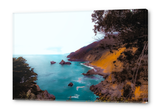 mountains with coastal scenic at Big Sur, highway 1, California, USA Acrylic prints by Timmy333