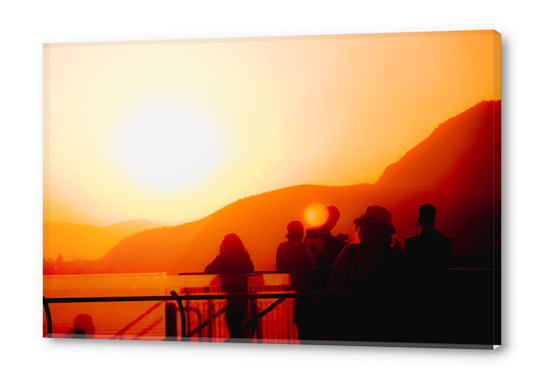 Summer sunset with mountain view at Los Angeles California USA Acrylic prints by Timmy333