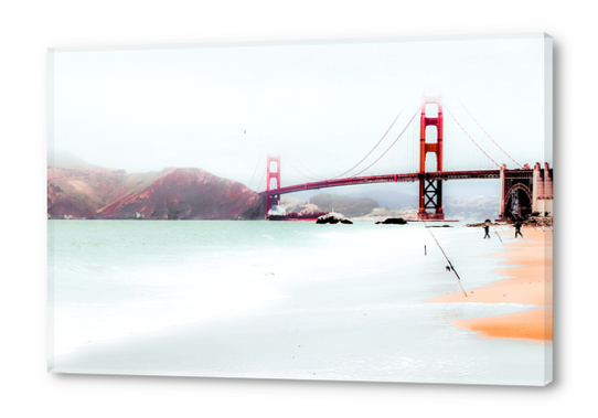 beach at Golden Gate Bridge, San Francisco, USA Acrylic prints by Timmy333