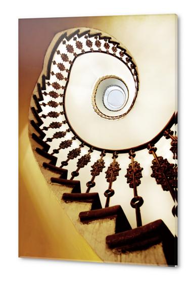 Spiral staircase in warm colours Acrylic prints by Jarek Blaminsky