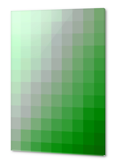 geometric pixel square pattern abstract background in green Acrylic prints by Timmy333