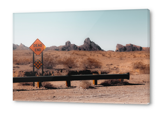 Summer road trip in the desert with mountains view in USA Acrylic prints by Timmy333