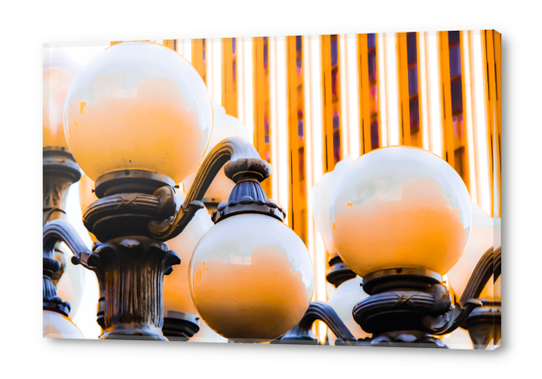 Closeup Urban Lights with building background at LACMA art museum, Los Angeles, California, USA Acrylic prints by Timmy333