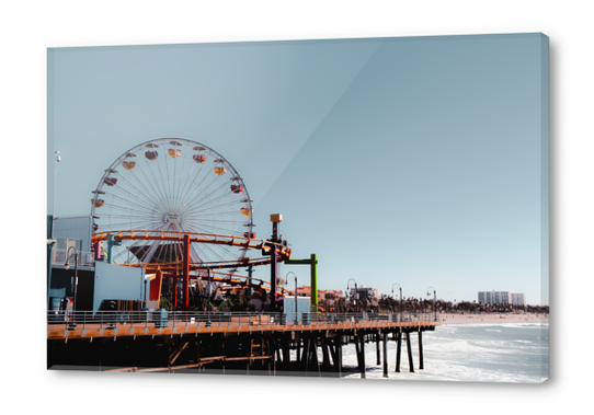 Ferris wheel at Santa Monica pier California USA Acrylic prints by Timmy333