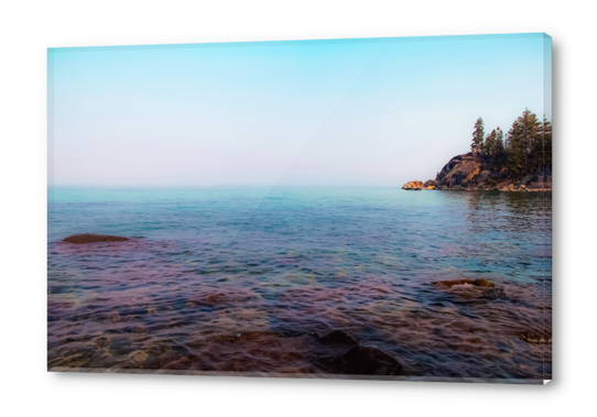 Island with pine tree at Emerald bay Lake Tahoe California USA Acrylic prints by Timmy333