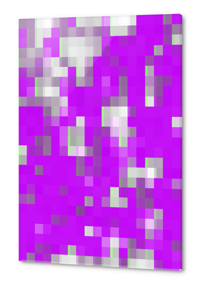 geometric pixel square pattern abstract background in purple Acrylic prints by Timmy333