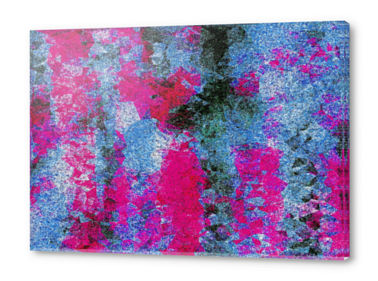 psychedelic painting texture abstract in pink and blue with noise and grain Acrylic prints by Timmy333