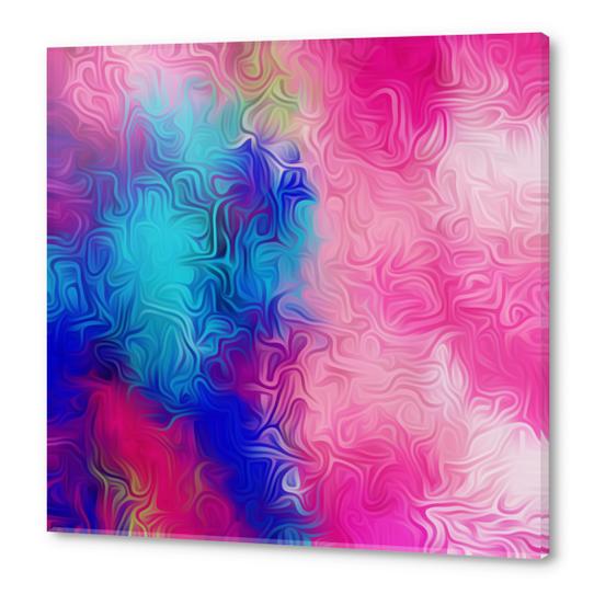 pink blue and green painting abstract background Acrylic prints by Timmy333