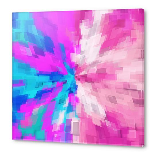 pink and blue square pattern painting abstract background Acrylic prints by Timmy333