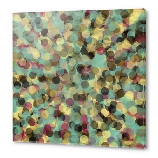 pink yellow green and blue circle pattern abstract background Acrylic prints by Timmy333