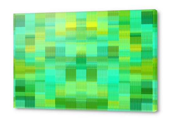 green and yellow plaid pattern abstract background Acrylic prints by Timmy333