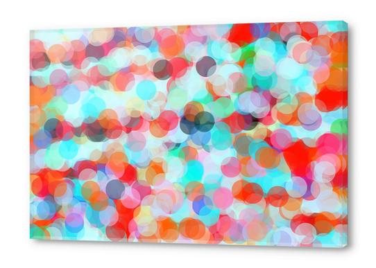 orange blue and green circle pattern abstract background Acrylic prints by Timmy333