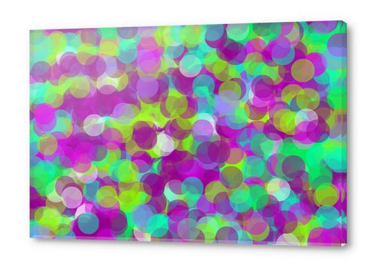 purple blue and green circle pattern abstract background Acrylic prints by Timmy333