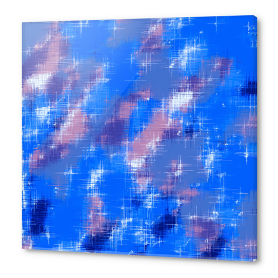 painting texture abstract background in blue pink Acrylic prints by Timmy333