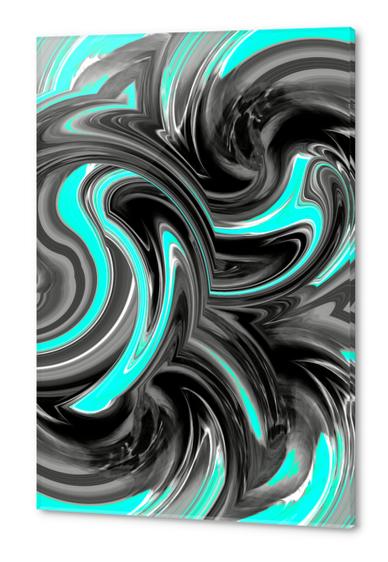 blue and black curly painting texture abstract background Acrylic prints by Timmy333