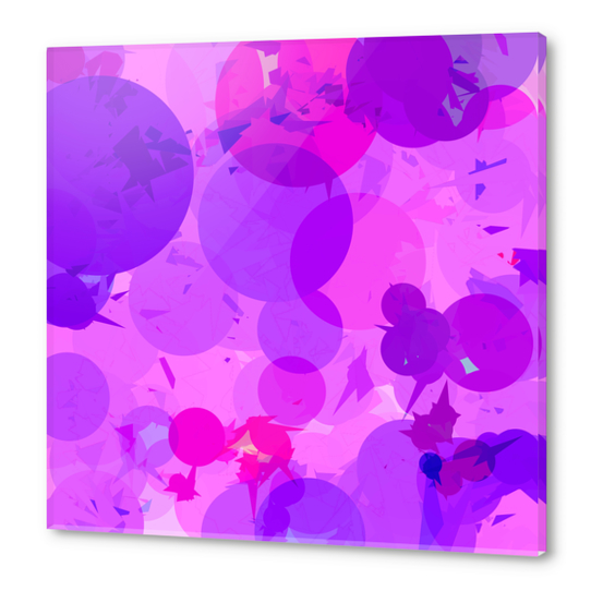 geometric circle and triangle pattern abstract in pink purple Acrylic prints by Timmy333