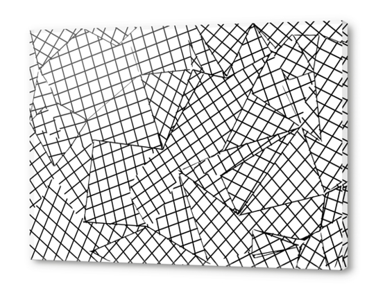 geometric square pattern abstract background in black and white Acrylic prints by Timmy333