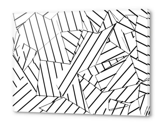 geometric line abstract pattern abstract background in black and white Acrylic prints by Timmy333