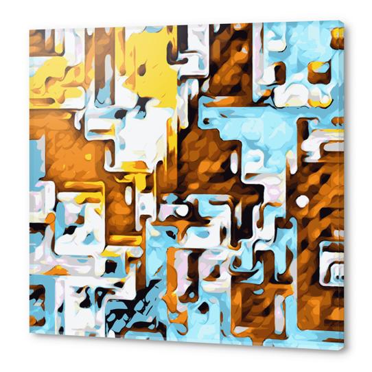 brown yellow and blue drawing abstract background Acrylic prints by Timmy333