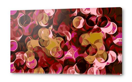 pink yellow and red circle pattern abstract background Acrylic prints by Timmy333