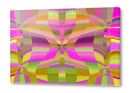 pink green and yellow lines drawing abstract background Acrylic prints by Timmy333